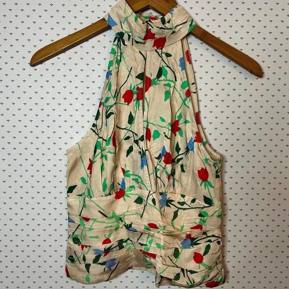 C/Meo Collective Gathered High Neck Floral Blouse 4 Tank Shirt Women's C Meo - Picture 2 of 7